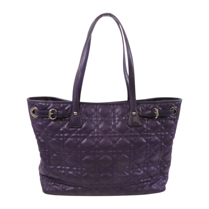 Dior 牛皮皮革Tote Bag銀扣肩背袋-1