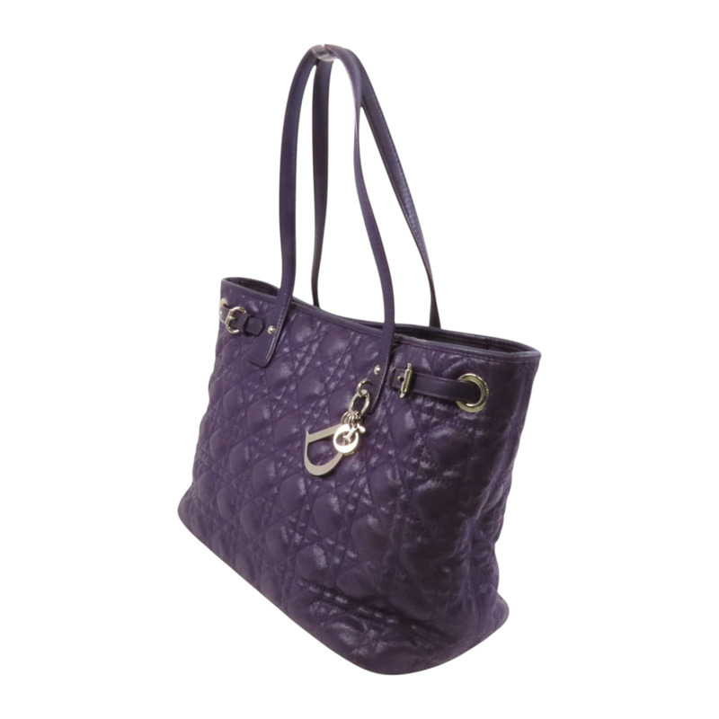 Dior 牛皮皮革Tote Bag銀扣肩背袋-2
