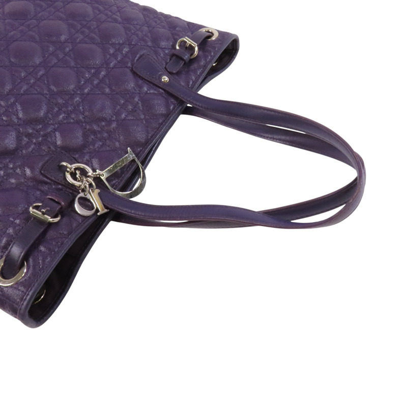 Dior 牛皮皮革Tote Bag銀扣肩背袋-7