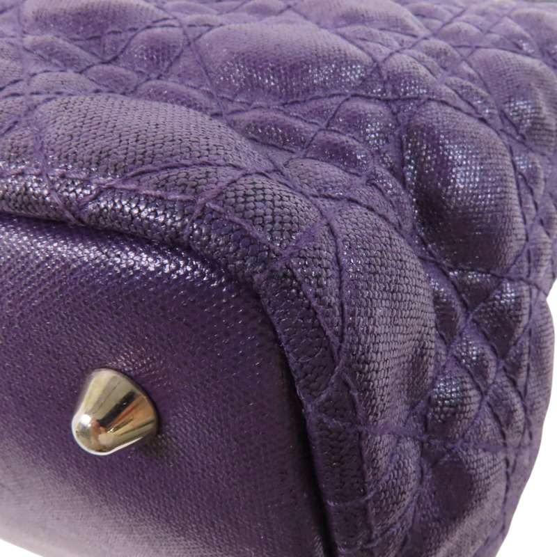 Dior 牛皮皮革Tote Bag銀扣肩背袋-11