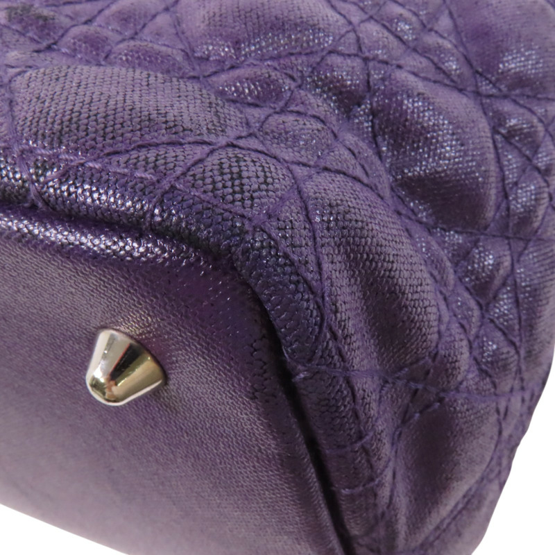 Dior 牛皮皮革Tote Bag銀扣肩背袋-13
