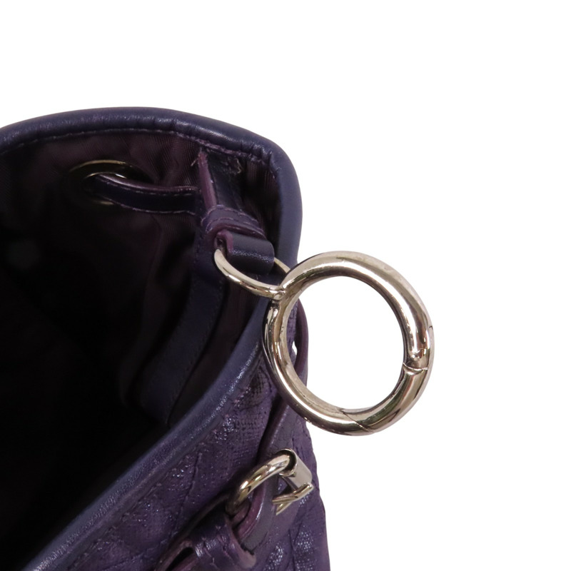 Dior 牛皮皮革Tote Bag銀扣肩背袋-14