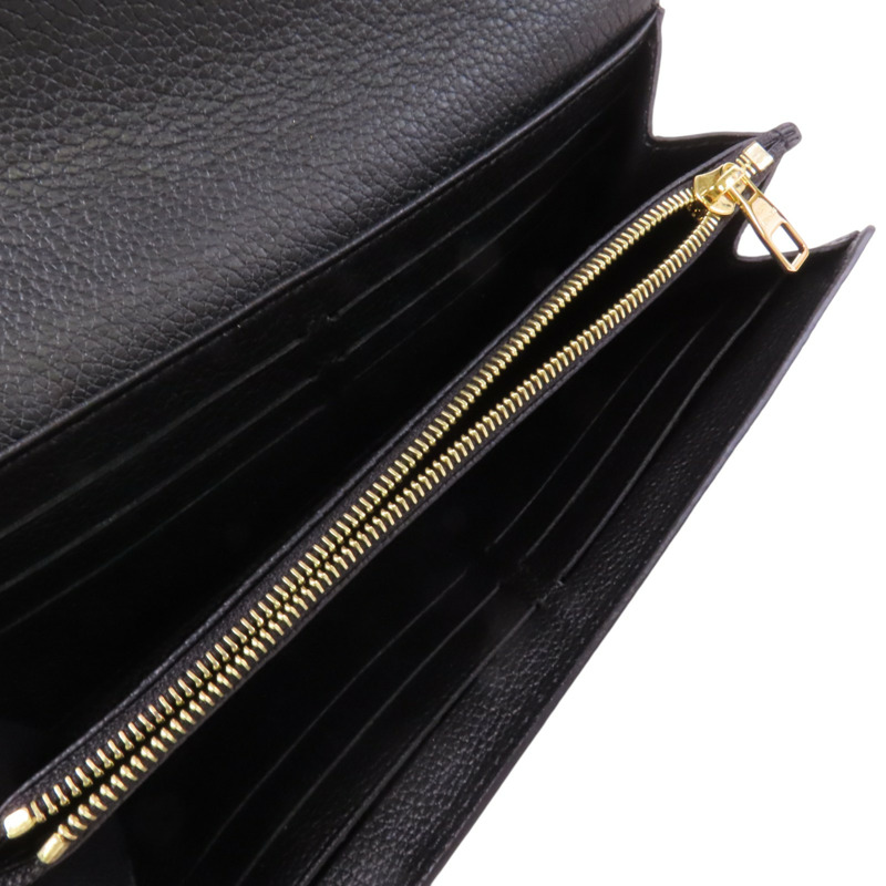 LOUIS VUITTON Monogram Empreinte Sarah Long Wallet金扣長錢包-4