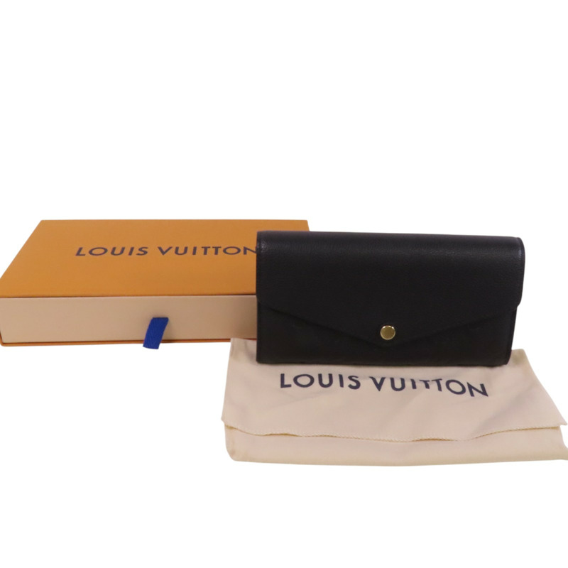 LOUIS VUITTON Monogram Empreinte Sarah Long Wallet金扣長錢包-9