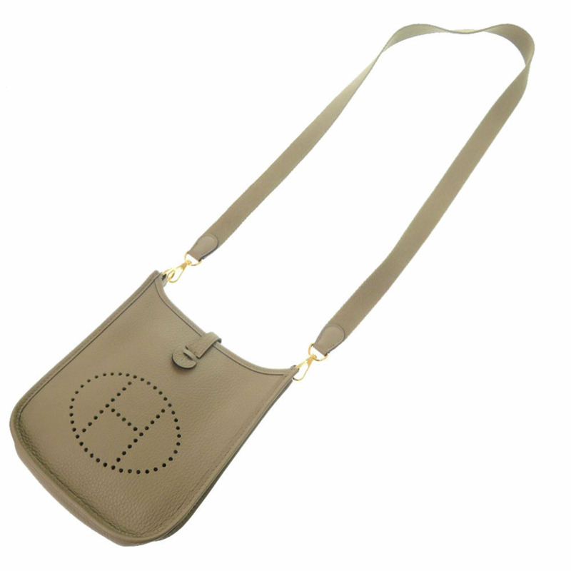 Hermès Evelyn TPM Amazon 單肩包,採用 Taurillon Clemence 皮革和米色 Marfa 皮革,金色金屬配件,雙印章(2024 年製造)1142 HERMES-3