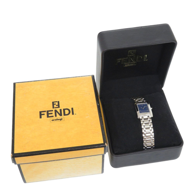 Fendi 7000G 不鏽鋼海軍藍銀色石英腕錶 1051 FENDI-1