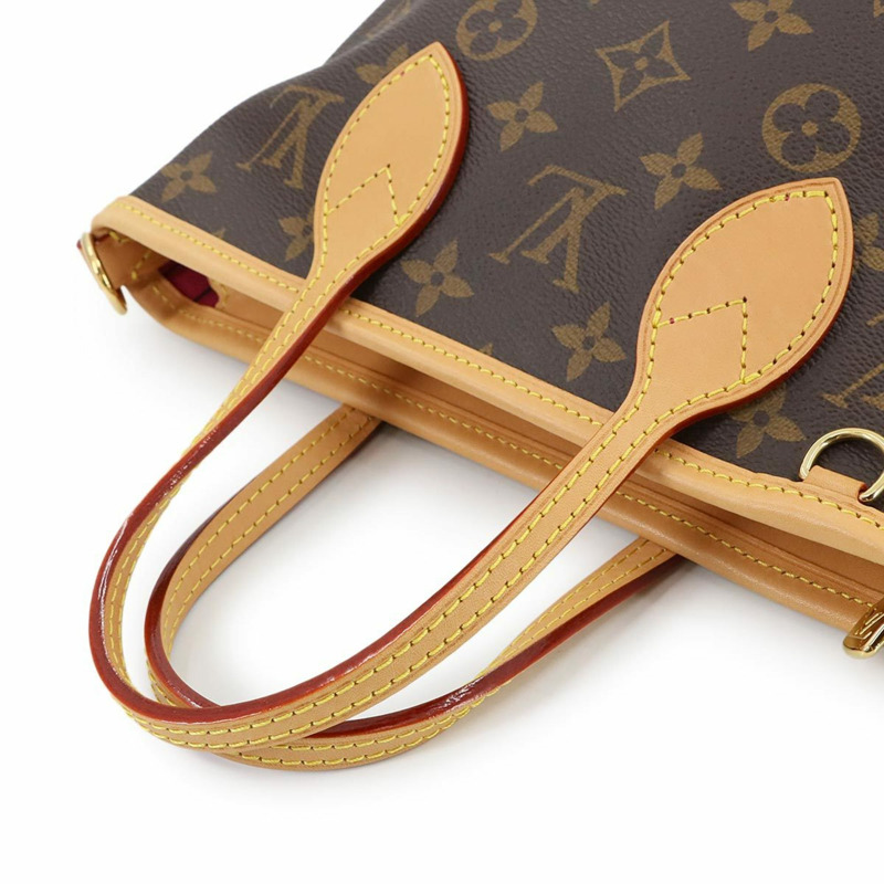 Louis Vuitton Monogram Neverfull BB 玫瑰牡丹色兩手提單肩包 M46786 RFID-5