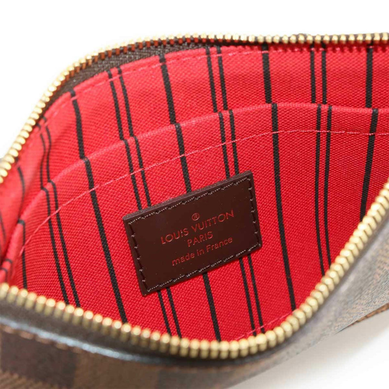 Louis Vuitton Damier Neverfull PM 手提包,Ebene,N41359,金色五金配件,棕色-8