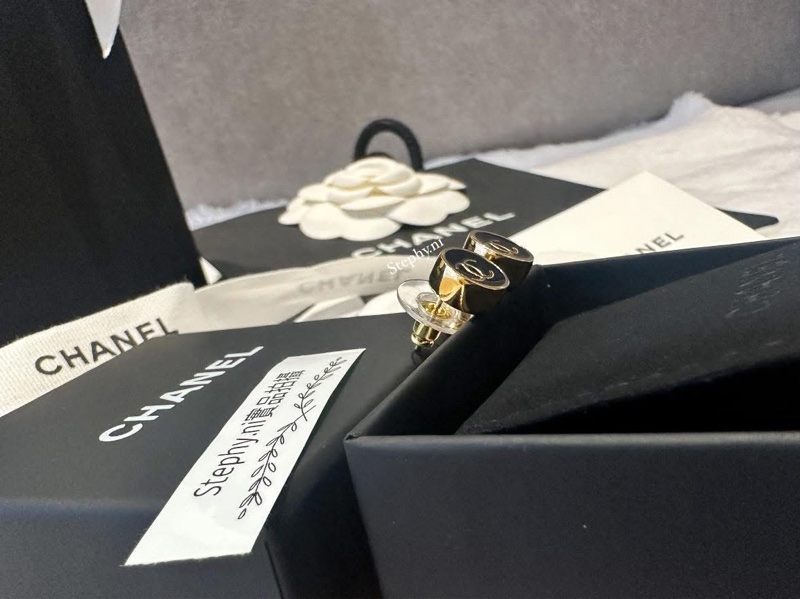 全拍拍唯一✨香奈兒 25K小金豆耳環黑金 全新全配 絕對秒殺款-6