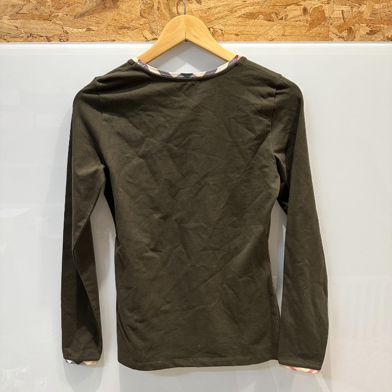【美收精品】BURBERRY 綠色長袖上衣 4-237【隔月月中將轉賣至日本 上架期限30天】-1