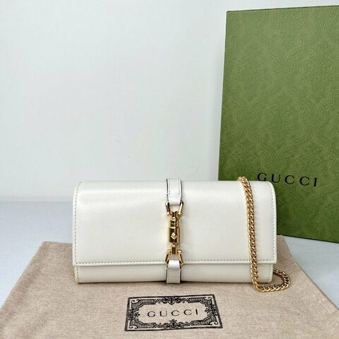 GUCCI Jackie 1961象牙白短夾