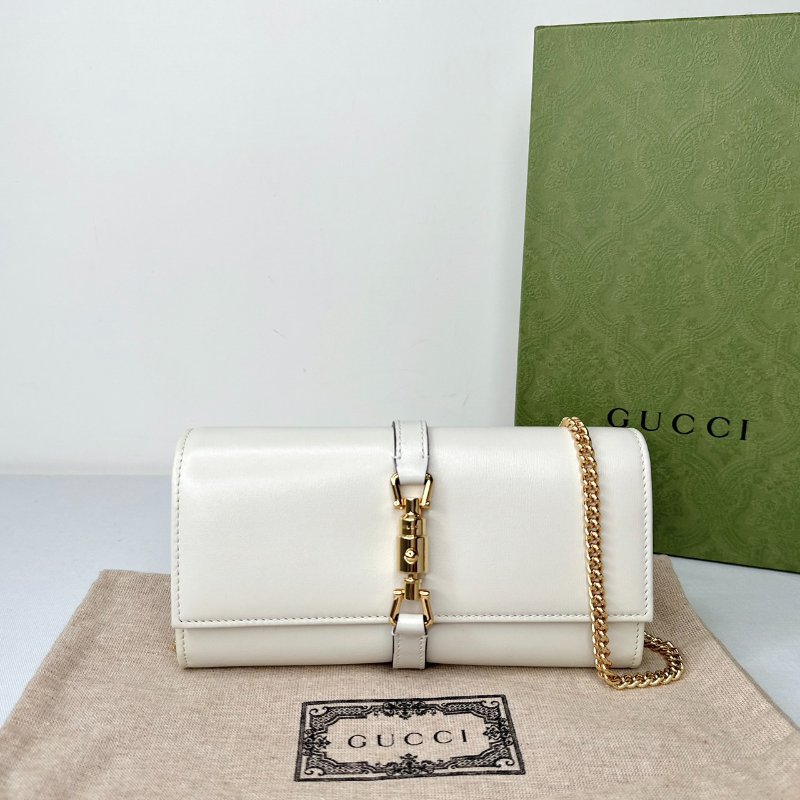 GUCCI Jackie 1961象牙白短夾-0