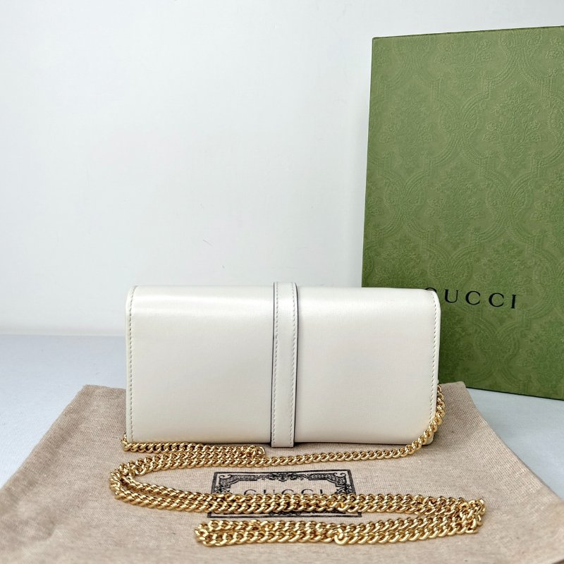 GUCCI Jackie 1961象牙白短夾-1