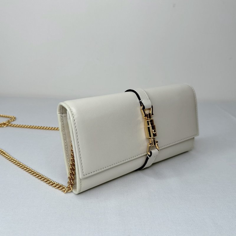 GUCCI Jackie 1961象牙白短夾-3