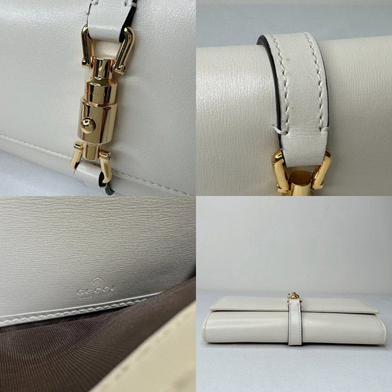 GUCCI Jackie 1961象牙白短夾-9