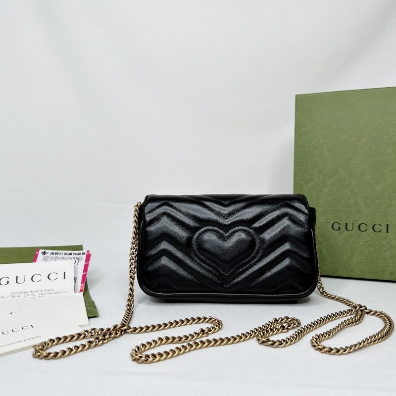 GUCCI Marmont mini翻蓋鏈包-1