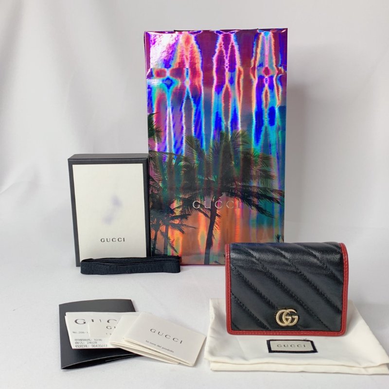 GUCCI Marmont扣式短夾零錢包-0