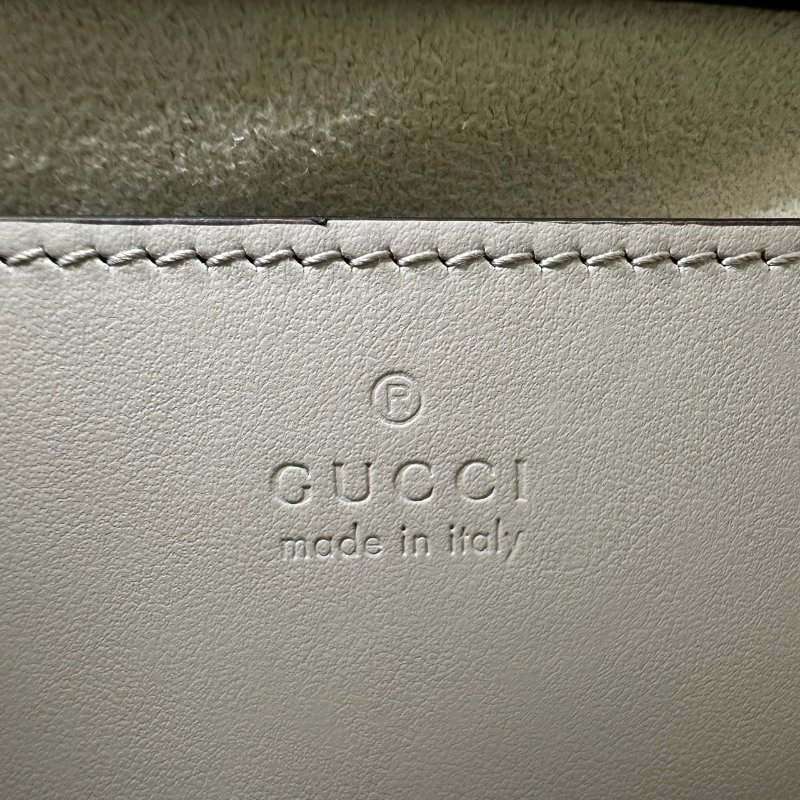 GUCCI Marmont香檳灰手提鏈包-8