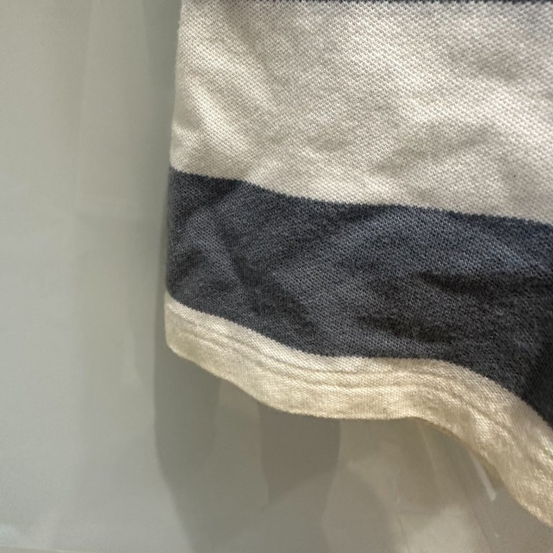 【美收精品】BURBERRY 灰白條紋polo衫 4-238【隔月月中將轉賣至日本 上架期限30天】-3