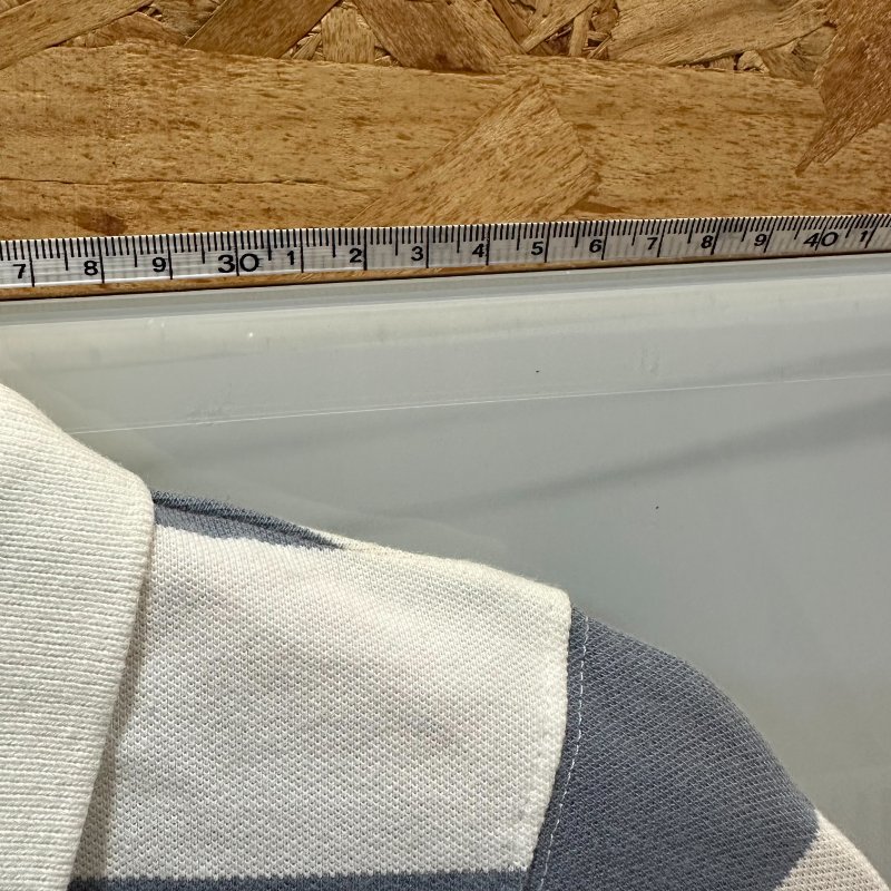 【美收精品】BURBERRY 灰白條紋polo衫 4-238【隔月月中將轉賣至日本 上架期限30天】-8