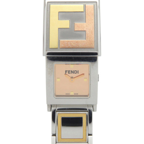Fendi Secret 2 Time Zone 5500L 不鏽鋼金色石英腕錶 1915 FENDI