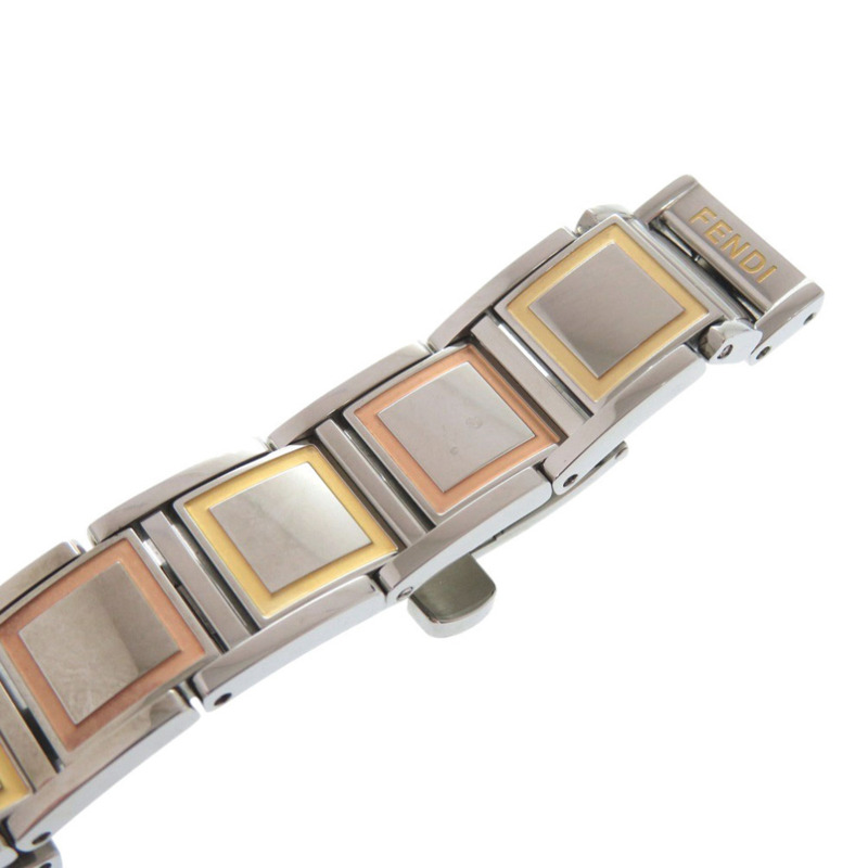 Fendi Secret 2 Time Zone 5500L 不鏽鋼金色石英腕錶 1915 FENDI-7