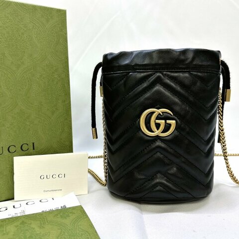 GUCCI Marmont迷你水桶包