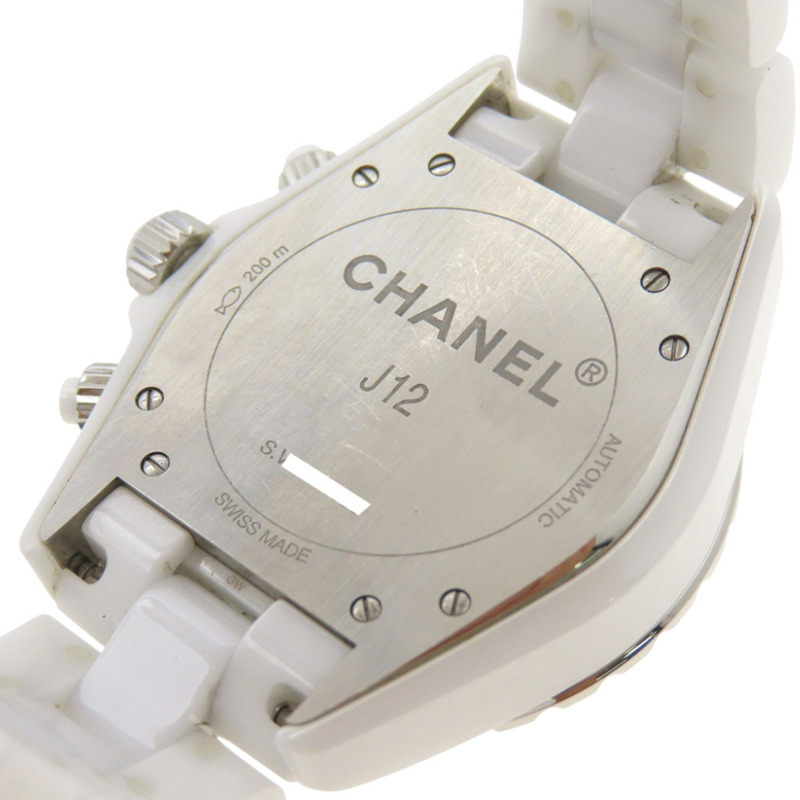 Chanel J12 計時碼表 9 件鑽石腕錶,H2009,自動,白色陶瓷/鑽石,錶盤,0047,CHANEL,男士-7