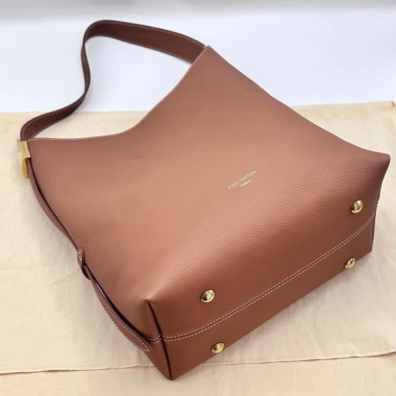 LV 焦糖色loxkey hobo中號子母肩背腋下包30*37*16.5 全新閒置配件塵袋購證-3
