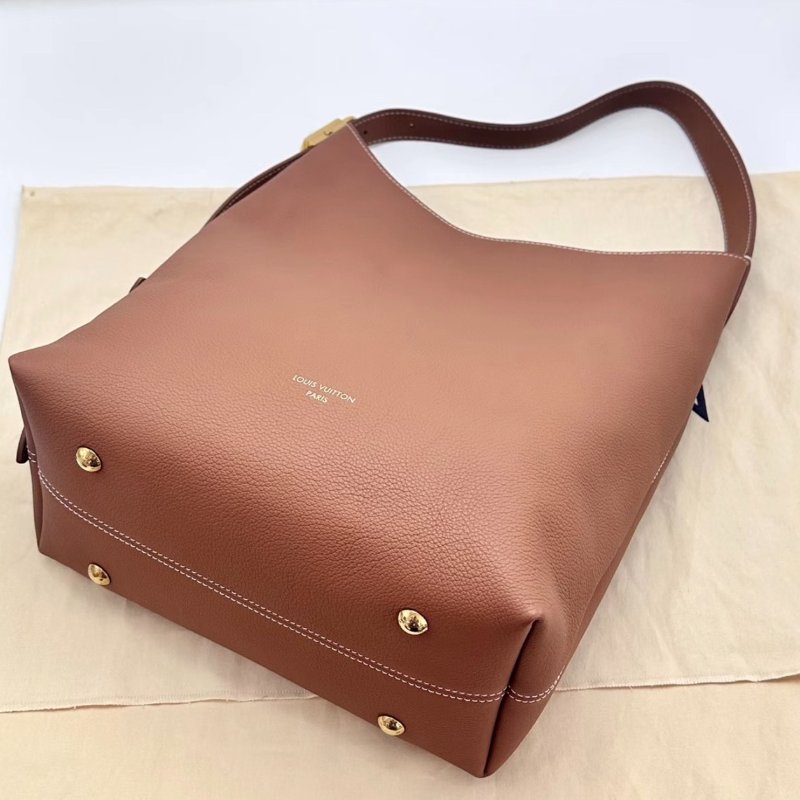 LV 焦糖色loxkey hobo中號子母肩背腋下包30*37*16.5 全新閒置配件塵袋購證-1