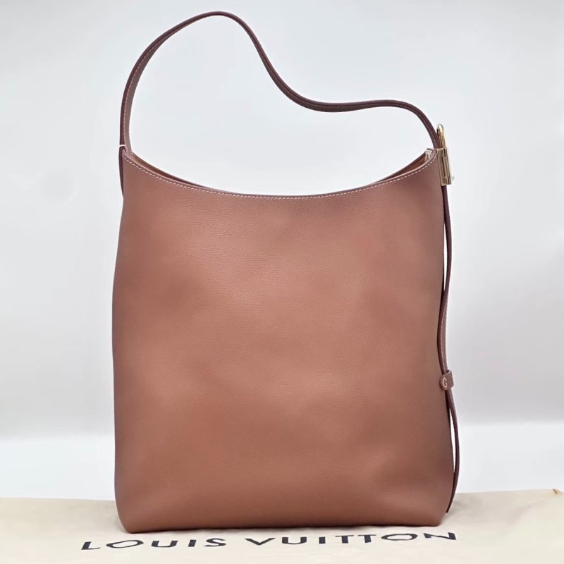 LV 焦糖色loxkey hobo中號子母肩背腋下包30*37*16.5 全新閒置配件塵袋購證-3