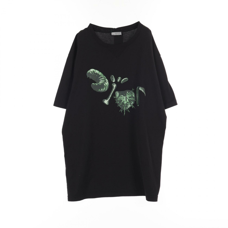 Christian Dior Travis Scott 仙人掌傑克標誌 T 卹 213J685C0677 棉質 BK #XL-0