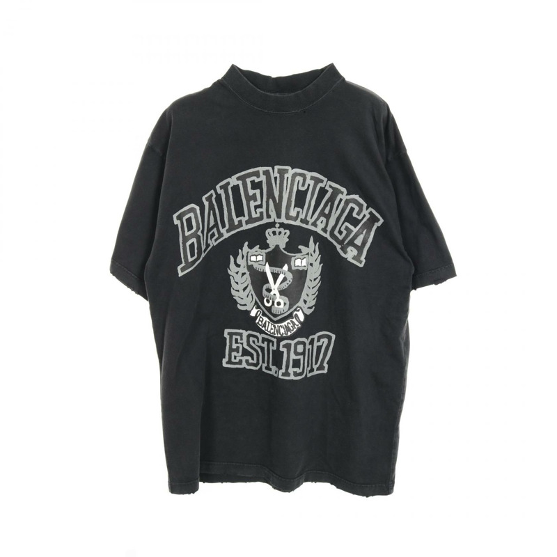 BALENCIAGA 學院風 T 卹 棉質 黑色 灰色 二手 男女通用-0