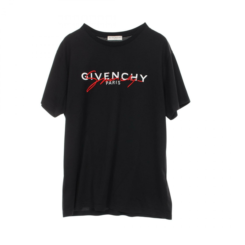GIVENCHY SIGNATURE PRINT TEE T卹 棉質 黑色 二手 男式-0