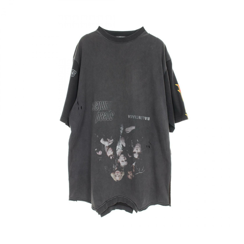 BALENCIAGA Speedhunters Upside Down T卹棉質黑色多色二手男女通用-0