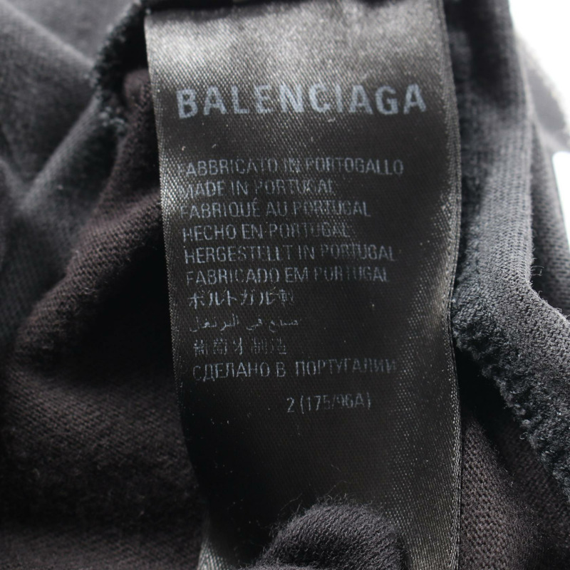 BALENCIAGA Speedhunters Upside Down T卹棉質黑色多色二手男女通用-4