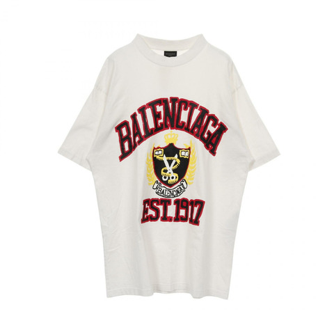 BALENCIAGA 學院風 T 卹 棉質 白色 二手 男女通用