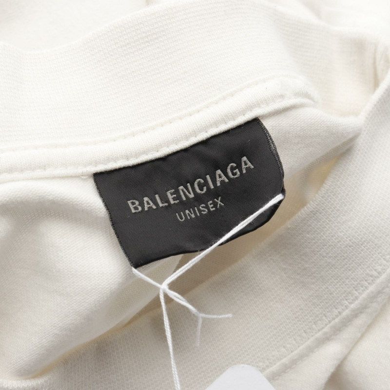 BALENCIAGA 學院風 T 卹 棉質 白色 二手 男女通用-2