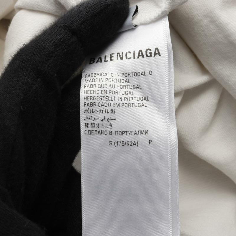 BALENCIAGA 學院風 T 卹 棉質 白色 二手 男女通用-3