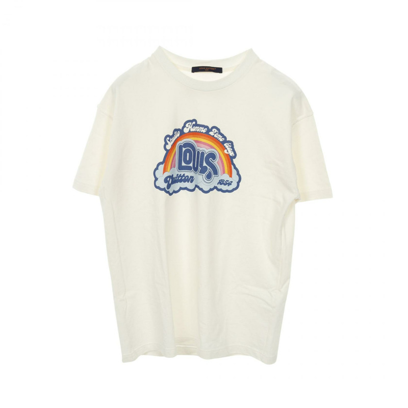LOUIS VUITTON 彩虹 T 卹 RM231 NPL HOY78W 棉質白色二手男款 S 碼-0