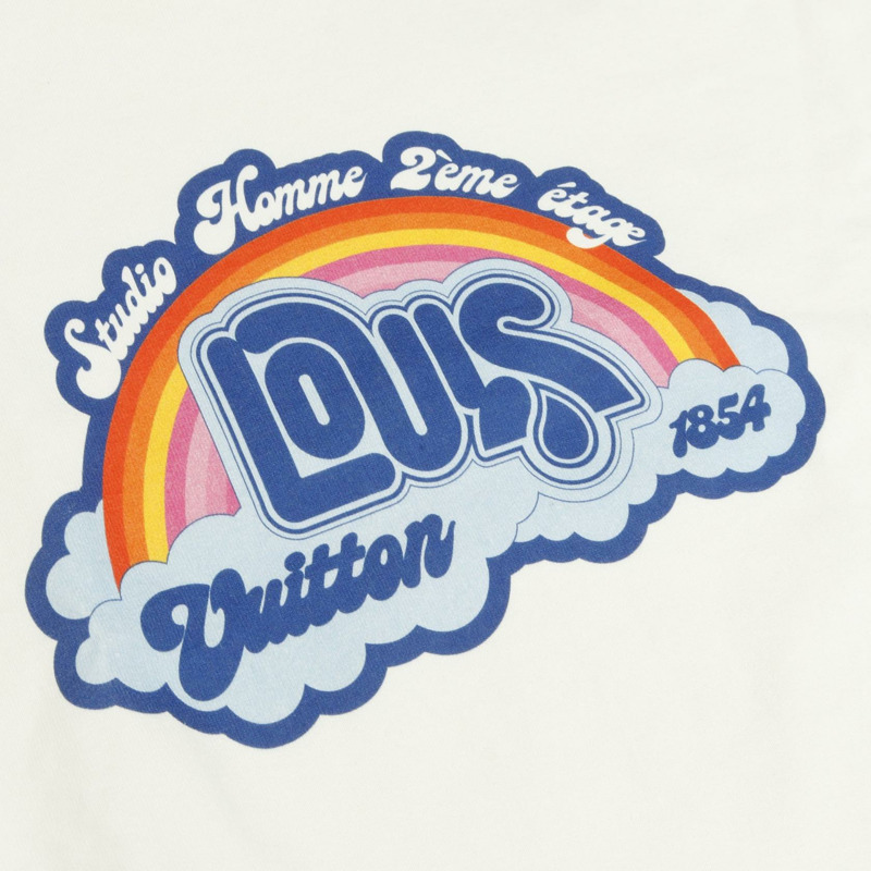 LOUIS VUITTON 彩虹 T 卹 RM231 NPL HOY78W 棉質白色二手男款 S 碼-8