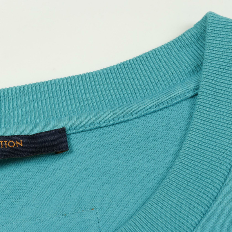 LOUIS VUITTON STAPLES EDITION Inside Out T卹棉質藍色二手男式 4L-6