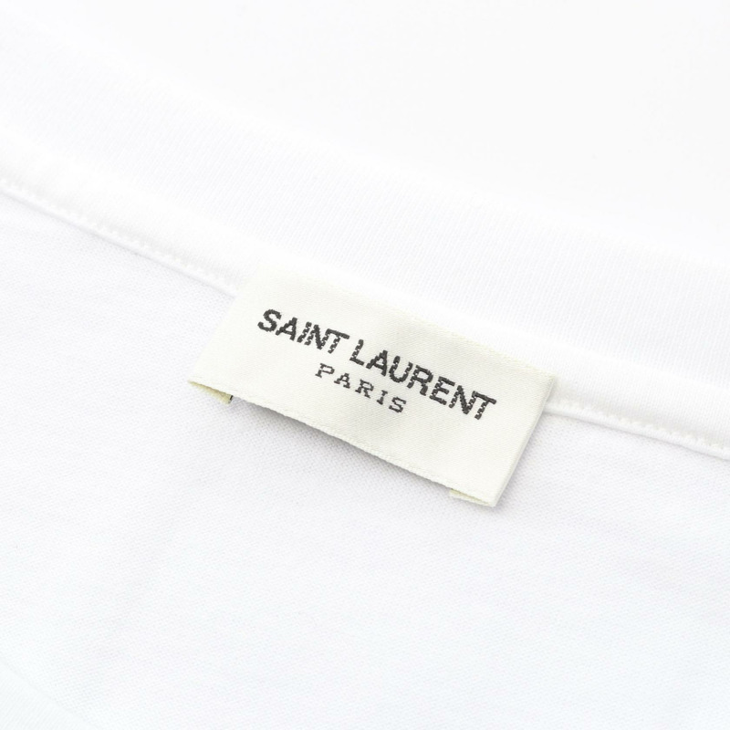SAINT LAURENT PARIS 短袖T卹 460876YB2DQ9000L 棉 白色 全新 女款-2