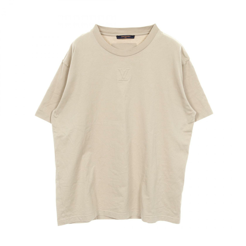 LOUIS VUITTON 壓花 LV Inside Out T 卹棉質米色米色二手男款-0