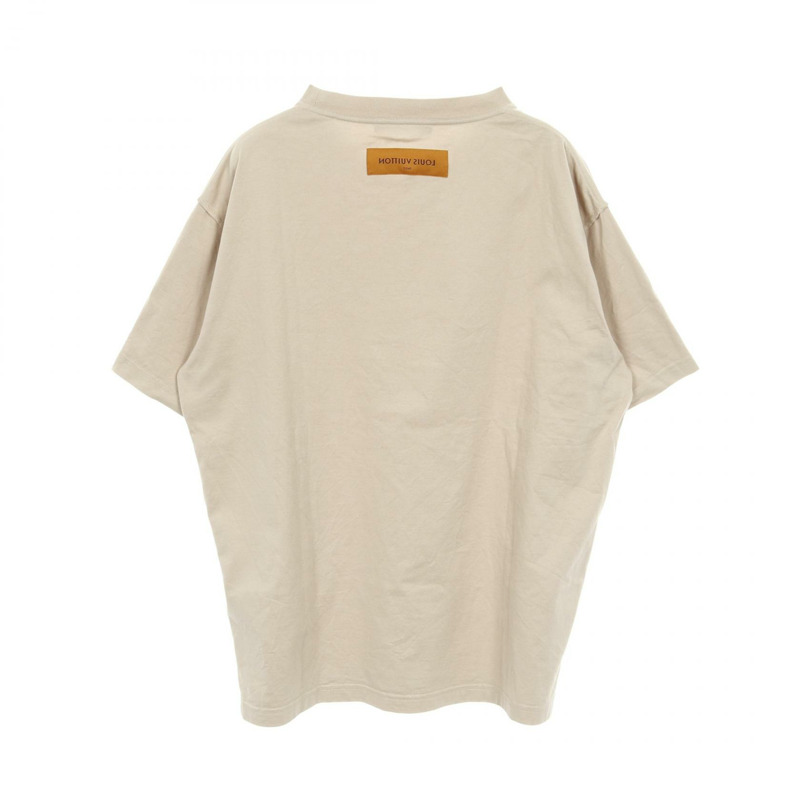 LOUIS VUITTON 壓花 LV Inside Out T 卹棉質米色米色二手男款-1
