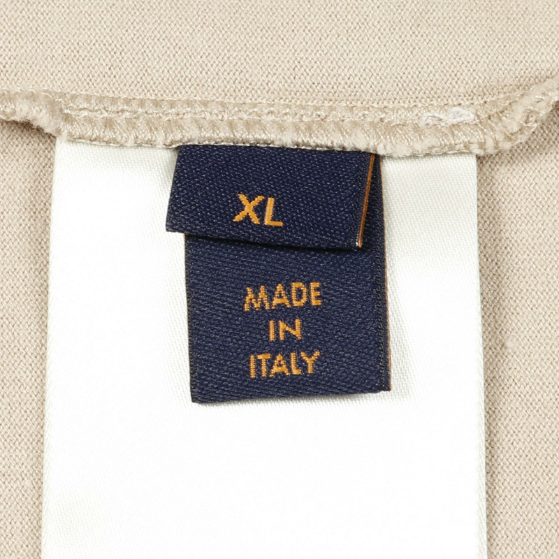 LOUIS VUITTON 壓花 LV Inside Out T 卹棉質米色米色二手男款-4