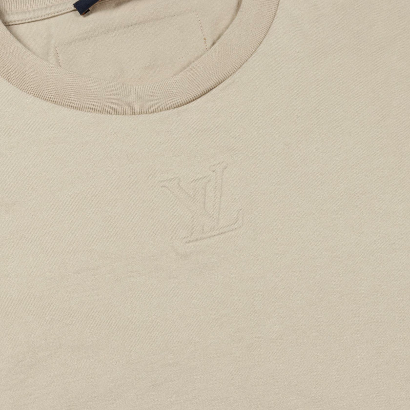 LOUIS VUITTON 壓花 LV Inside Out T 卹棉質米色米色二手男款-9