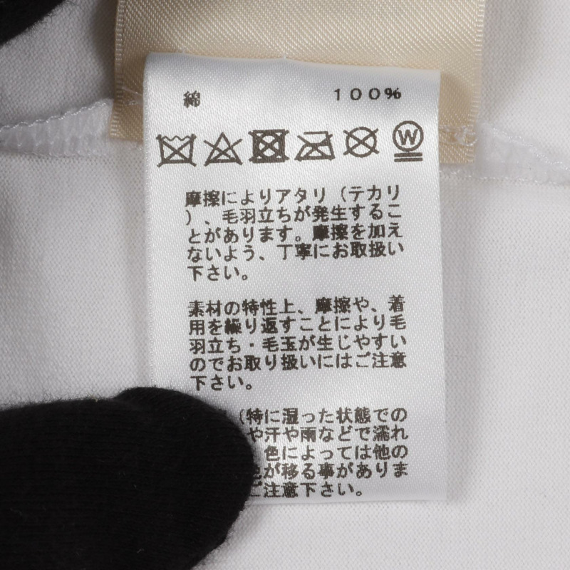 HERMES Cartouche T卹洋裝 3E4508DL 棉質 白色 海軍藍 女款 #38-3