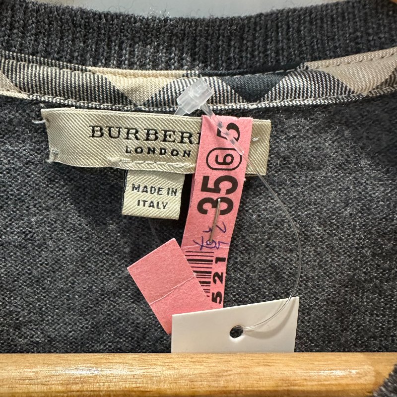 【美收精品】BURBERRY 灰色針織背心 4-240【隔月月中將轉賣至日本 上架期限30天】-5