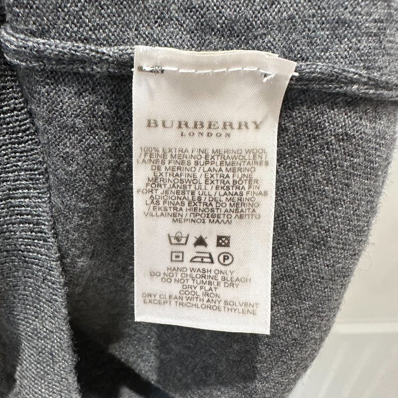 【美收精品】BURBERRY 灰色針織背心 4-240【隔月月中將轉賣至日本 上架期限30天】-6